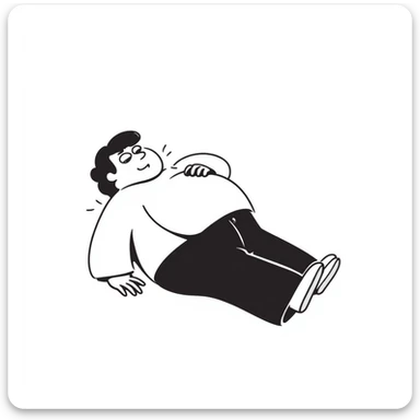Peter Griffin from Family Guy with a massive pregnant belly, laying on his back, sweating droplets visible, tired expression, wearing green pants and white shirt sticker