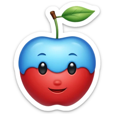 Une  cerise bleu ils 8 sticker