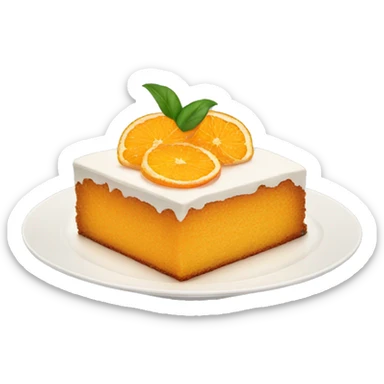 Greek orange cake on a plate sticker