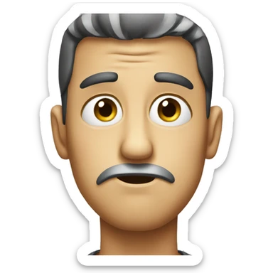 side eye disgusted face sticker