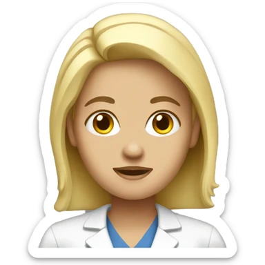 blonde psychiatric nurse sticker