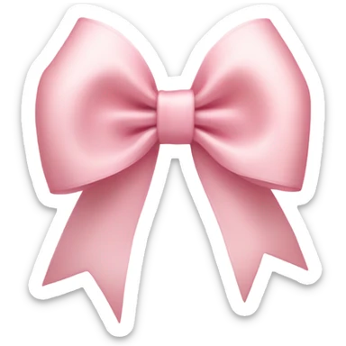 light pink ribbon bow sticker