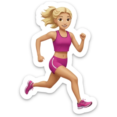 run girl sticker