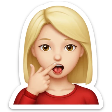 Biting finger seductively sticker