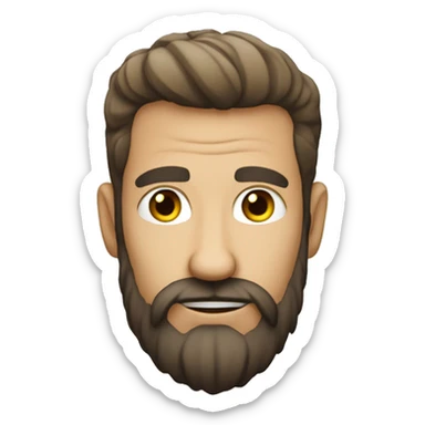 un chauve avec barbe maillto de  sticker