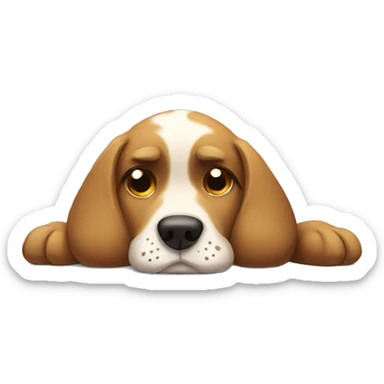 tired out doggie sticker