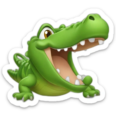 the crocodile farts  sticker