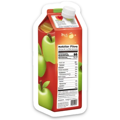 apple juice carton sticker