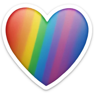 Rainbow heart  sticker