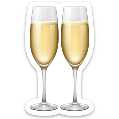 Champagne glasses clinking in celebration sticker