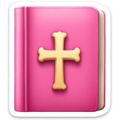 Pink bible with an Cross sticker