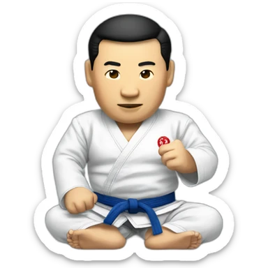 Xi Jinping doing jiu jitsu sticker