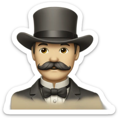 1889-1945 moustachu sticker