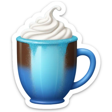 Blue hot choco sticker