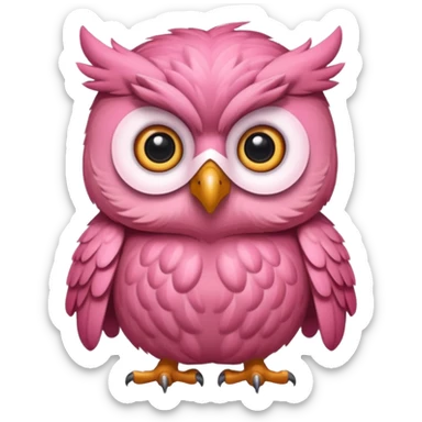 image of a pink owl sticker
