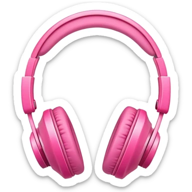 Auriculares completamente rosas sticker