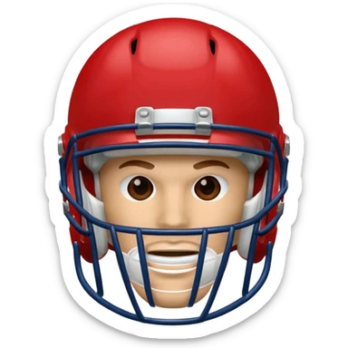 college football player helmets red  sticker