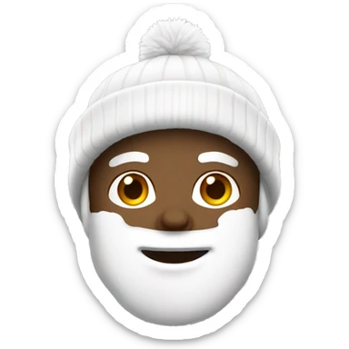 white winter beanie no person sticker