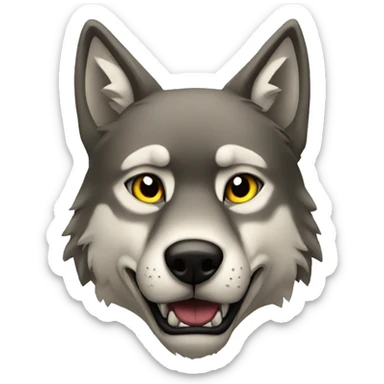 Gangsta wolf sticker