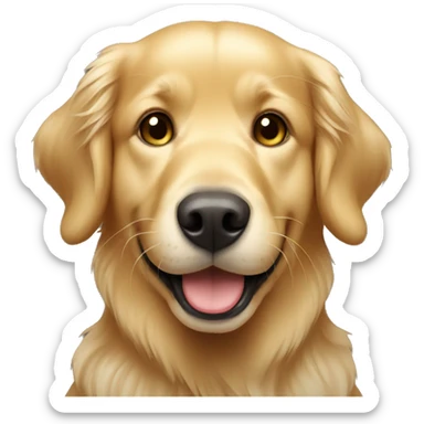 Golden retriever smiling  sticker