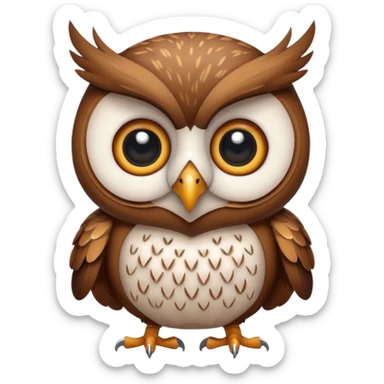 funny owl sticker