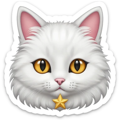 Cat with star eyes sticker