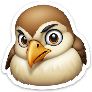 Man with bird beak sticker