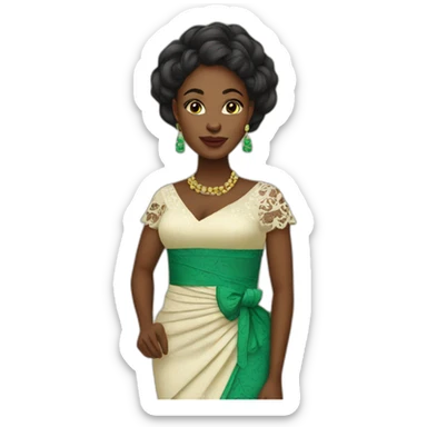 Nigerian woman in asoebi sticker