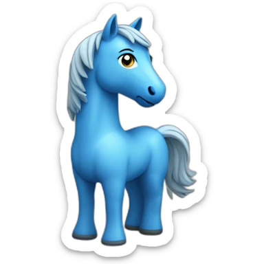 blue horse toy sticker