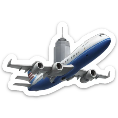 Twin towers plane sticker