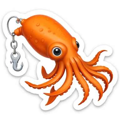 small squid fake bait fishing sticker