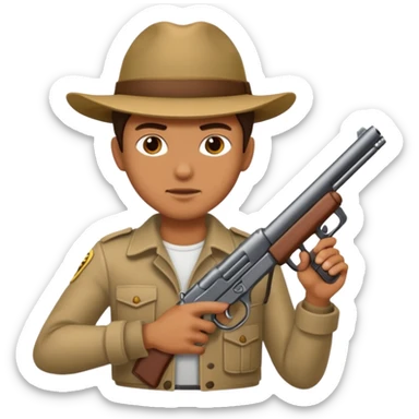 luca with a gun  sticker