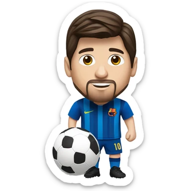 Lionel messi with football sticker