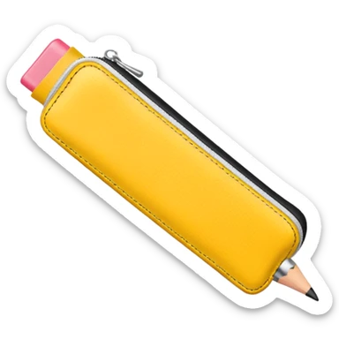 yellow Pencil Case sticker