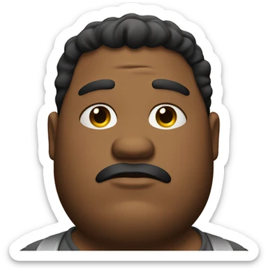 Gay fat guy sad sticker