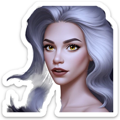 portrait of a dreamy girl sticker