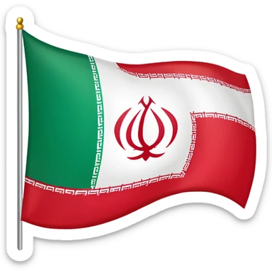 Iran shiro khorshid flag sticker