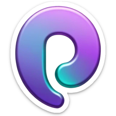Semicolon purple and teal sticker