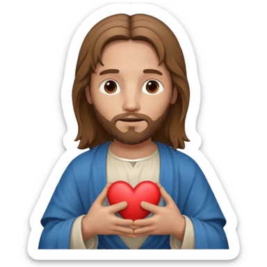 Jésus avec un cœur dans ses mains sticker