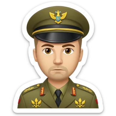 generate realistic military logistics department manager from ukraine sticker