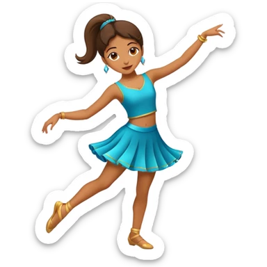 Girl dancing sticker