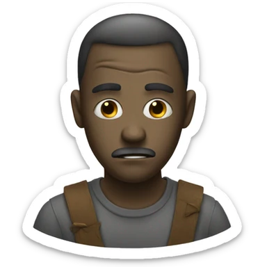 sad removing happy mask sticker