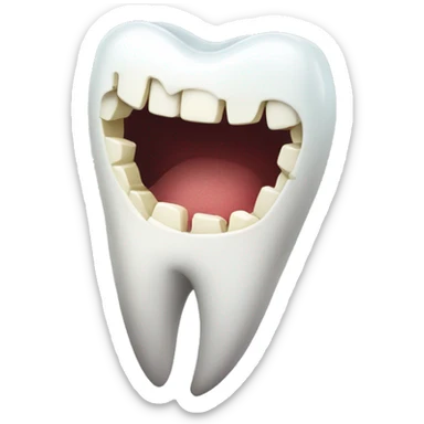 Broken tooth sticker