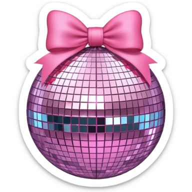Disco with bows on it sticker