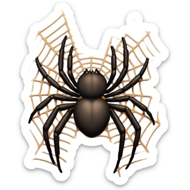 spider's web with a small spider sticker