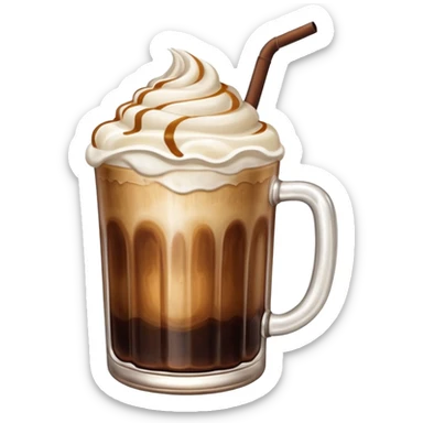 Root beer float with gas fumes sticker