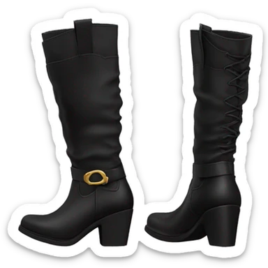 Botas negras fashion sticker