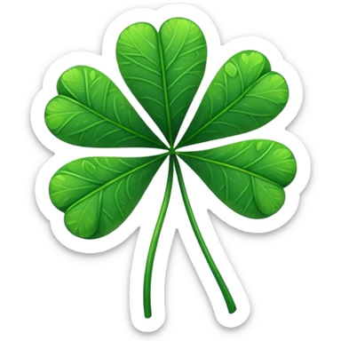 5 leaf clover sticker
