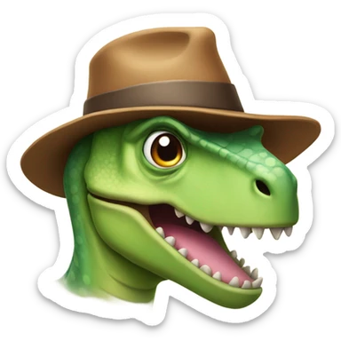 Dinosaurs with a hat sticker