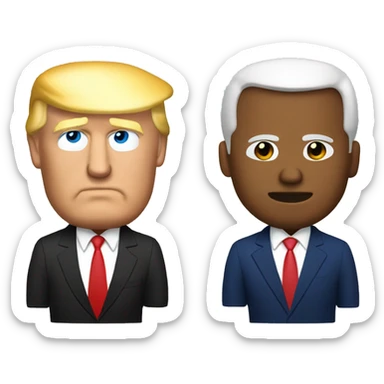 donald trump standng with joe biden sticker